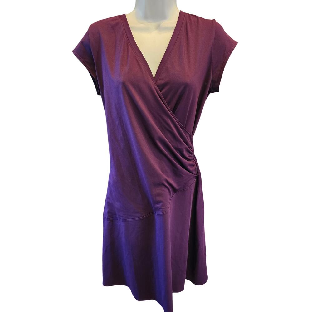 Athleta Purple Wrap-Style Midi Dress
